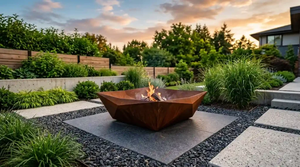 Use a Corten Steel Pit as Outdoor Art