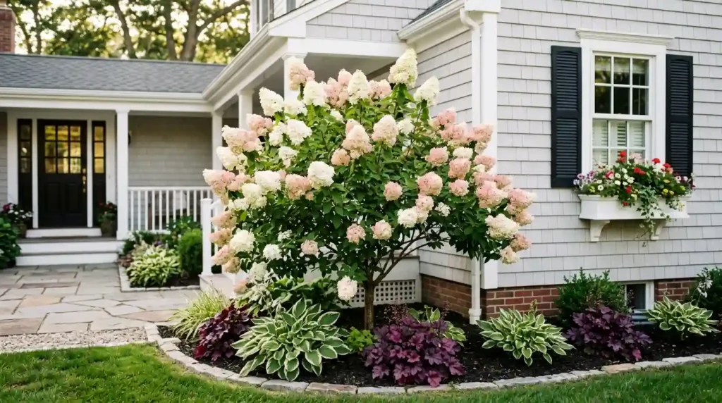 Panicle Hydrangea Creates a Strong Focal Point