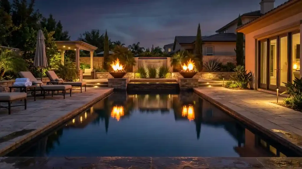 Add Poolside Fire Bowls for Evening Drama