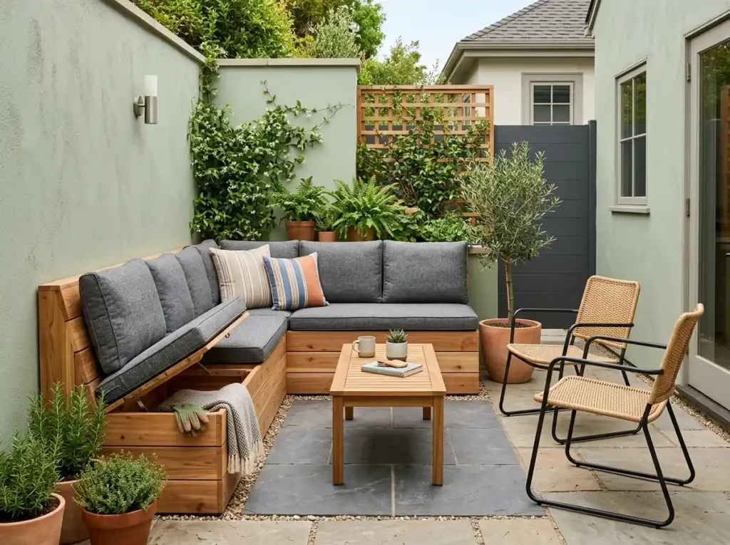 Add Built-In Seating When Patio Space Is Tight