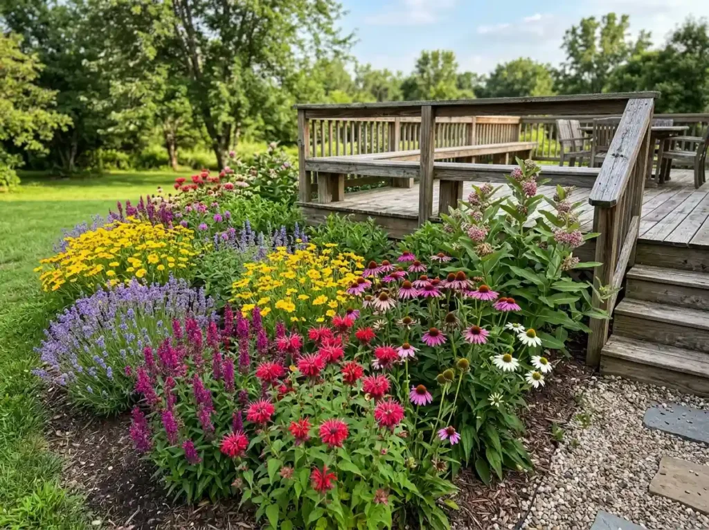 Add Color With a Pollinator Garden Near the Deck