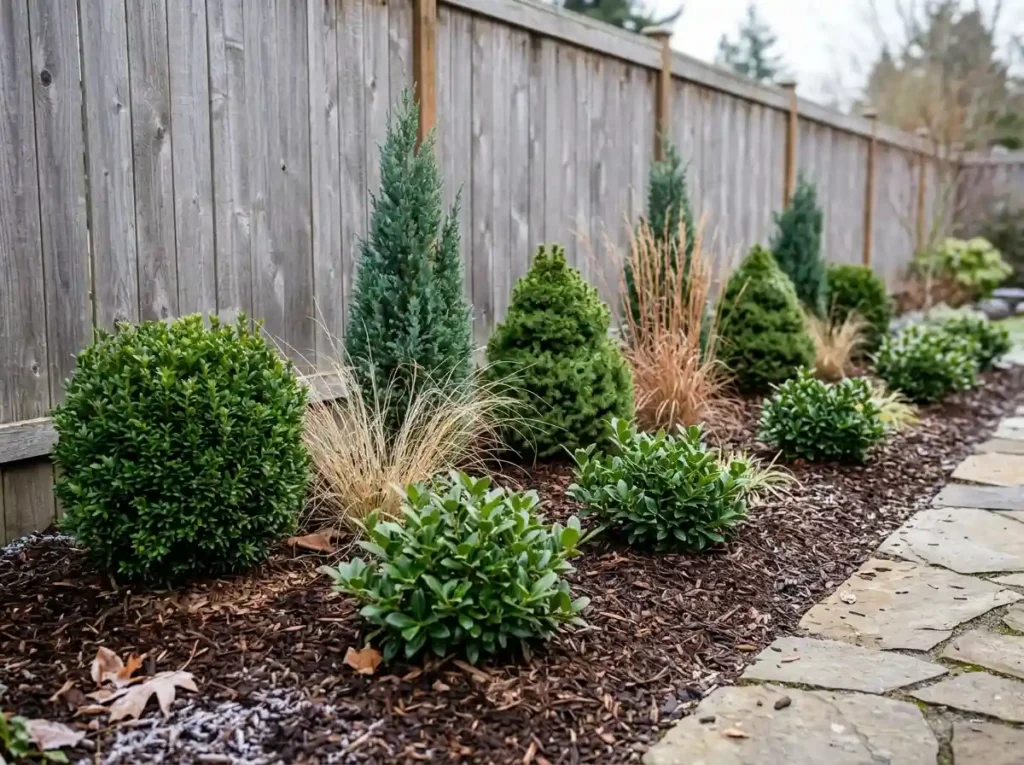Add Evergreen Shrubs for Year-Round Shape
