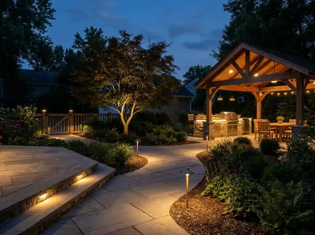 Add Landscape Lighting for Safe Evening Use