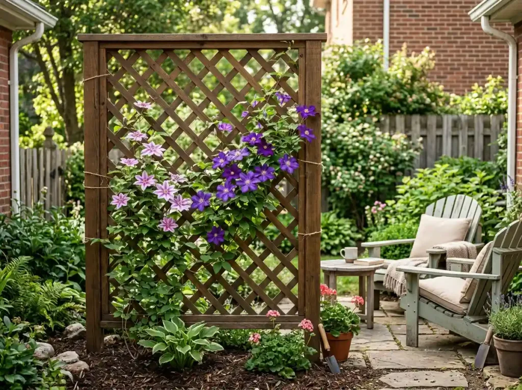 Add Lattice Panels With Climbing Vines