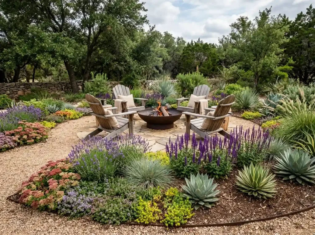 Add Low-Water Plants Around the Outer Edge