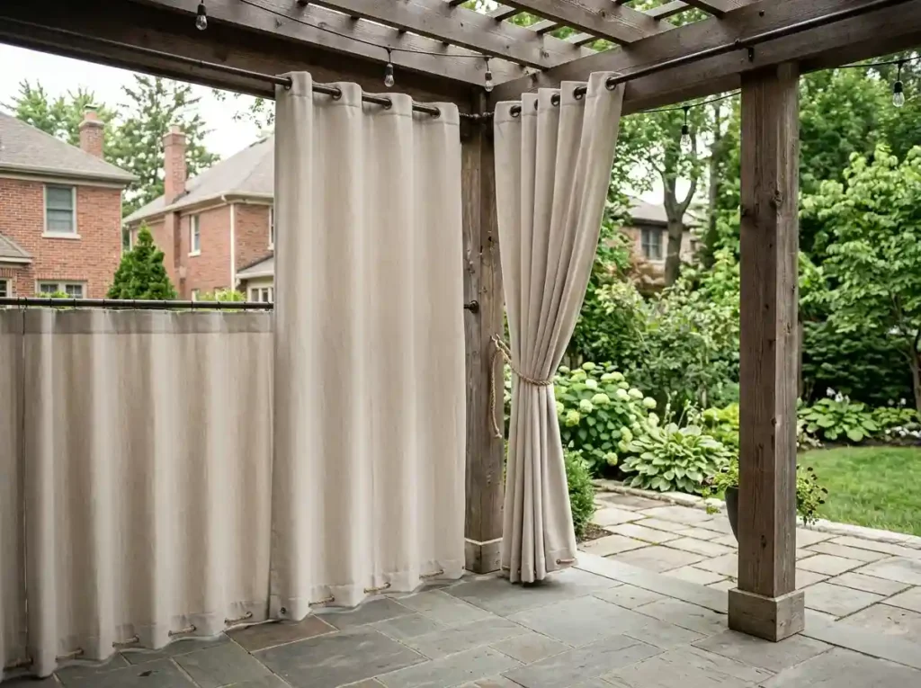 Add Outdoor Curtains for Fast Patio Privacy