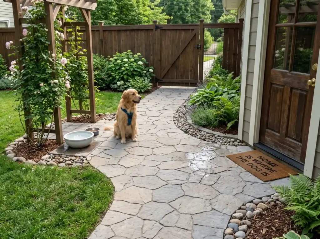 Add Pavers Near Doors, Gates, and Water Bowls