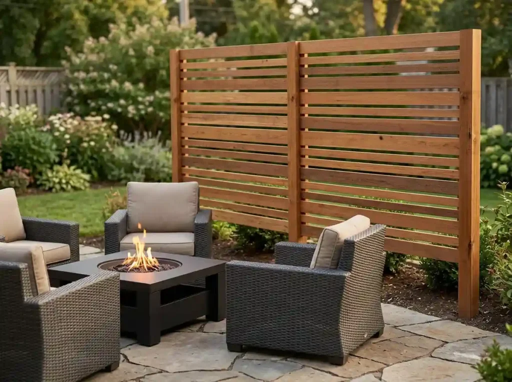 Add Privacy with a Slatted Screen or Wall