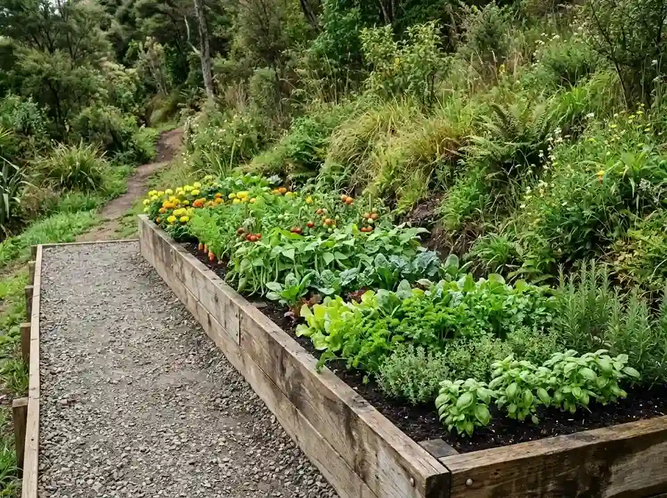 Add Raised Beds Along the Slope’s Edge
