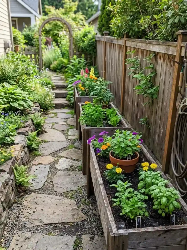Add Raised Planters Along the Fence