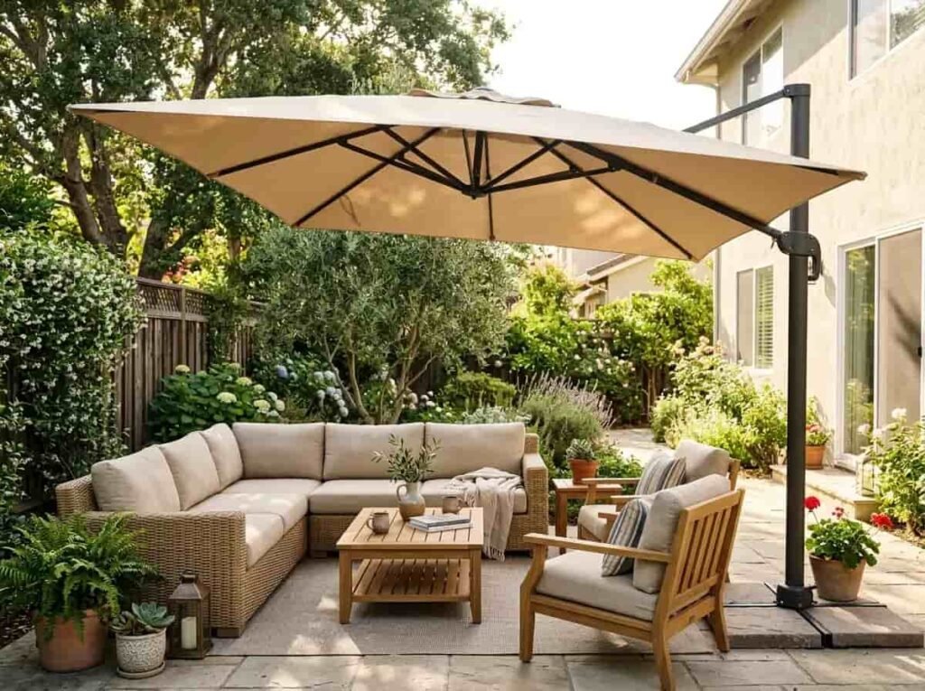 Add Shade With an Umbrella, Pergola, or Shade Sail