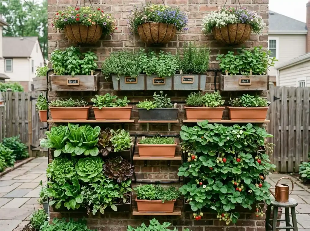 Add Vertical Planters Instead of Wide Garden Beds