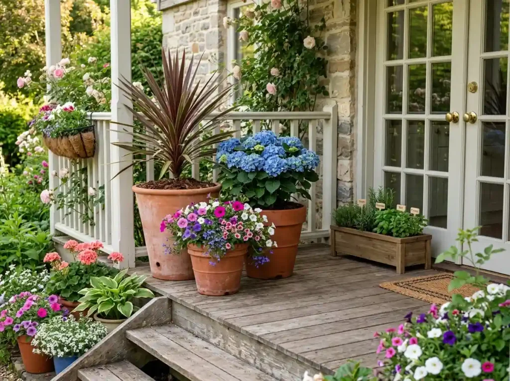 Add a Container Garden Around the Porch