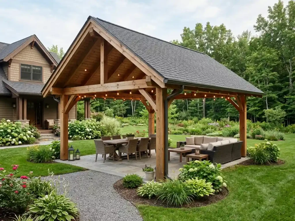 Add a Covered Pavilion for More Outdoor Time