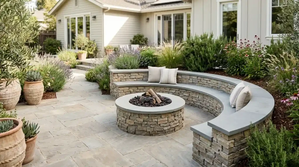 Add a Curved Seat Wall to Save Floor Space