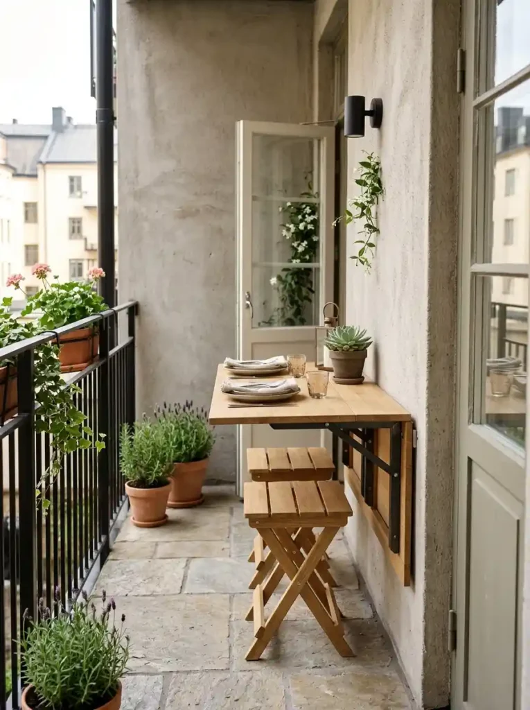 Add a Drop-Leaf Table Without Blocking the Walkway