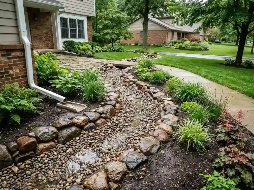 Add a Dry Creek Bed to Handle Runoff