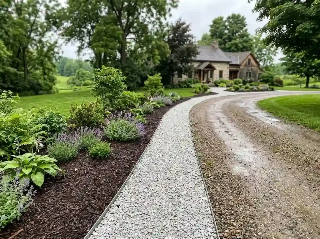 Add a Gravel or Decorative Stone Strip