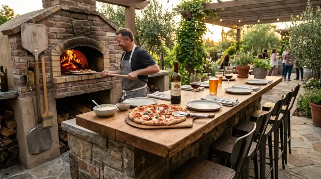 Add a Pizza Bar With a Serving Ledge