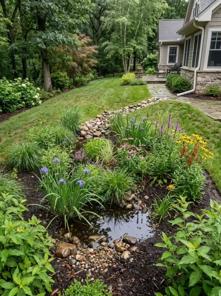 Add a Rain Garden Where Water Collects