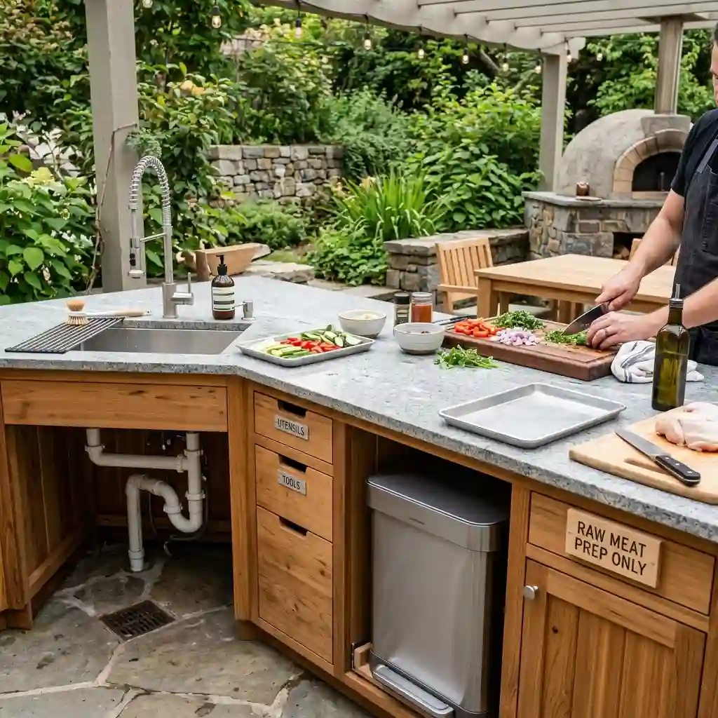 Add a Sink and Food Preparation Area