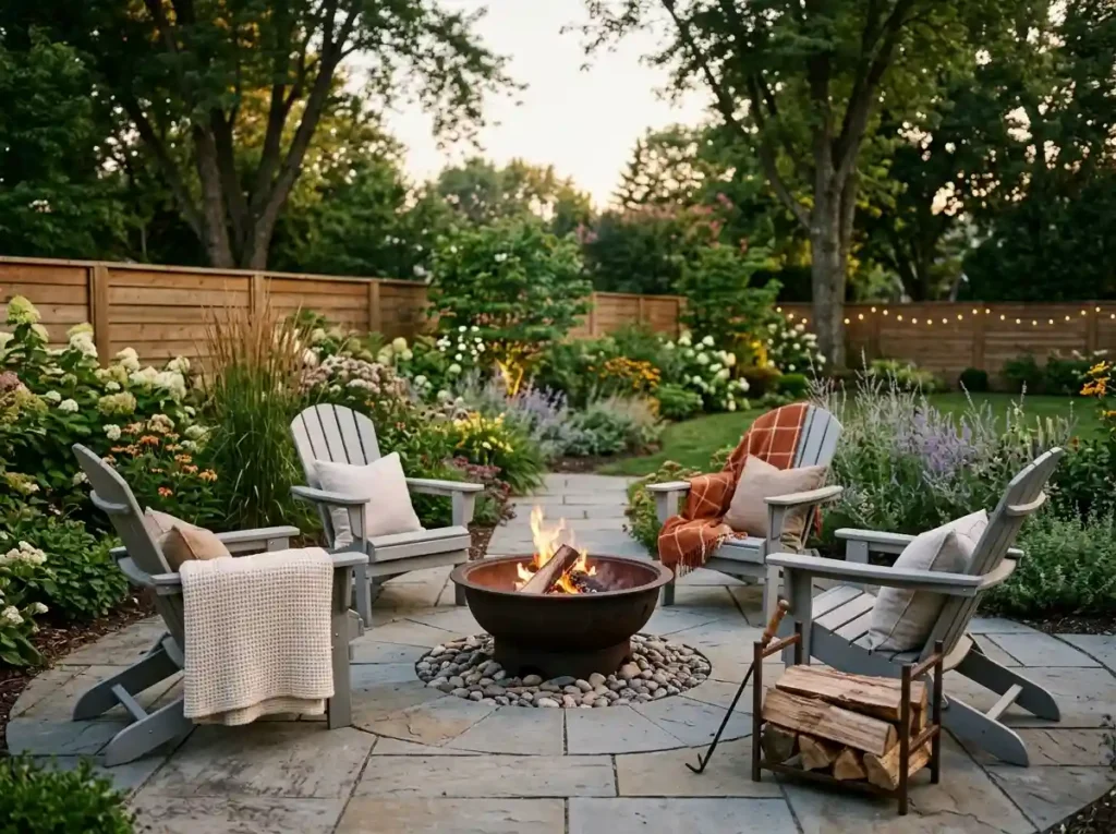 Add a Small Fire Pit for a Cozy Gathering Area