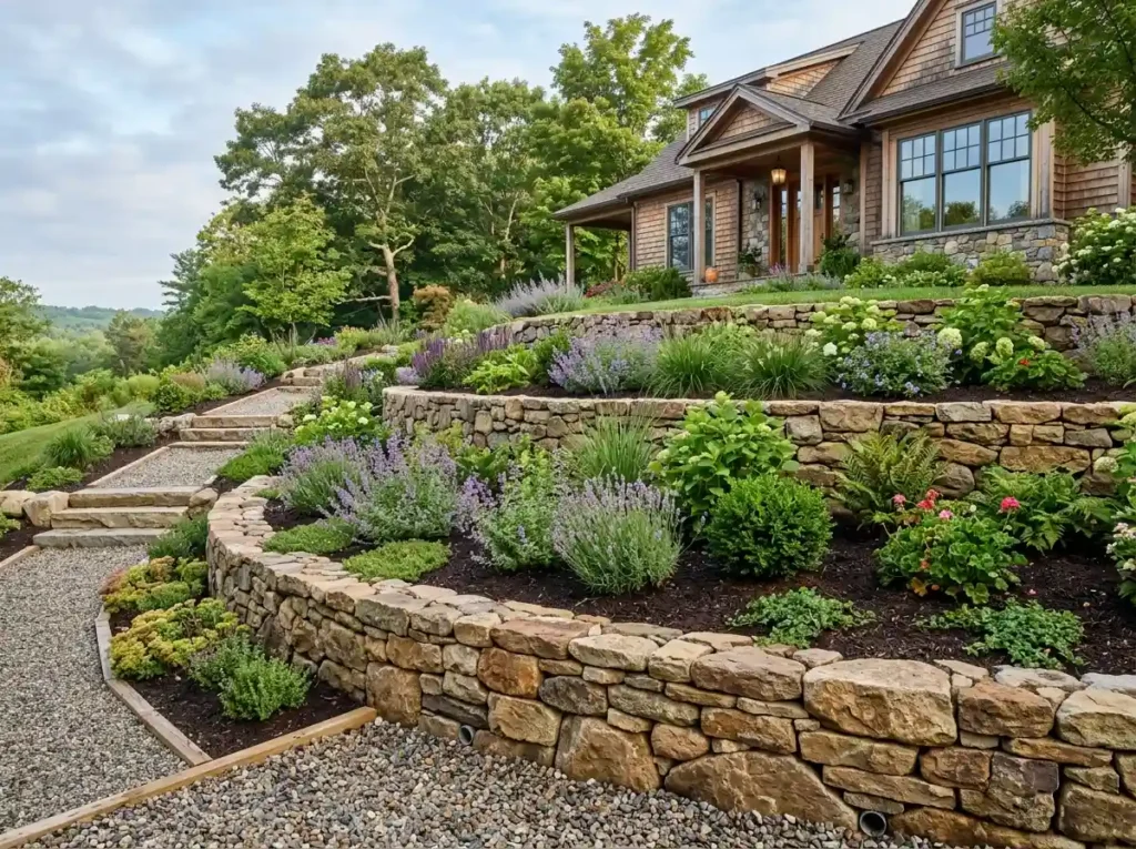 Build Terraced Garden Beds Across the Slope