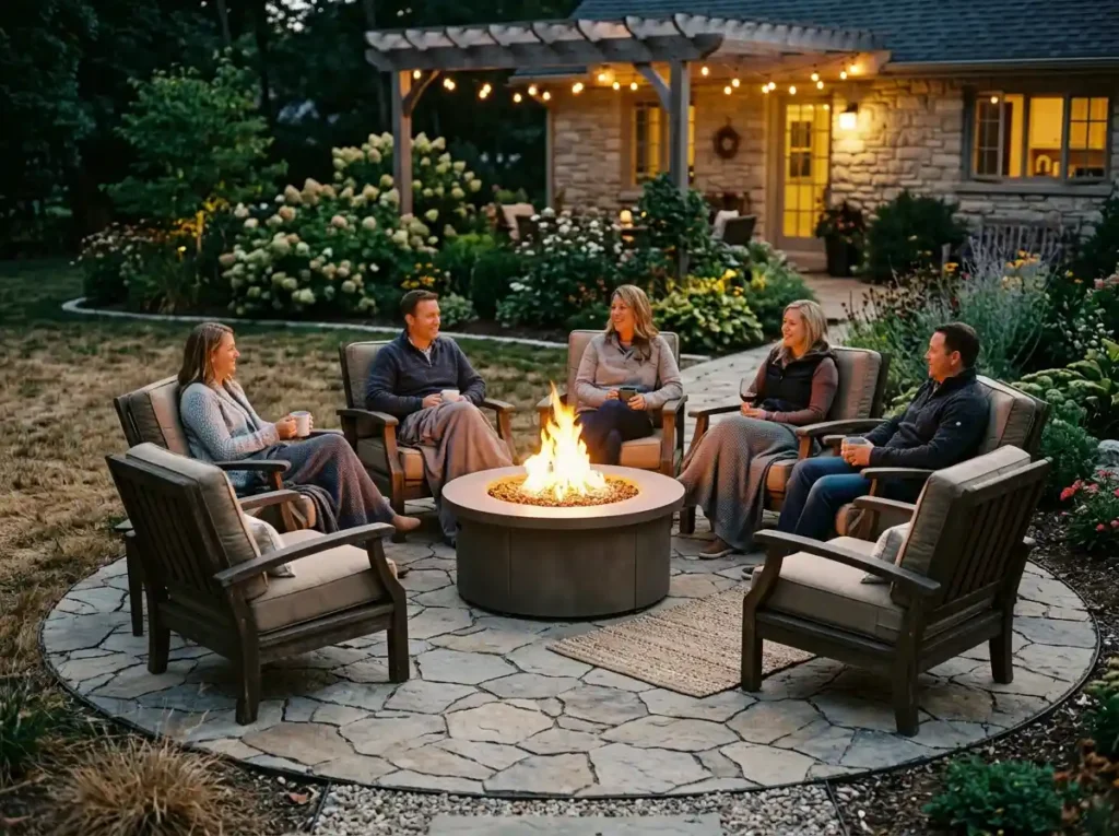 Build a Fire Pit Patio for Cool Evenings