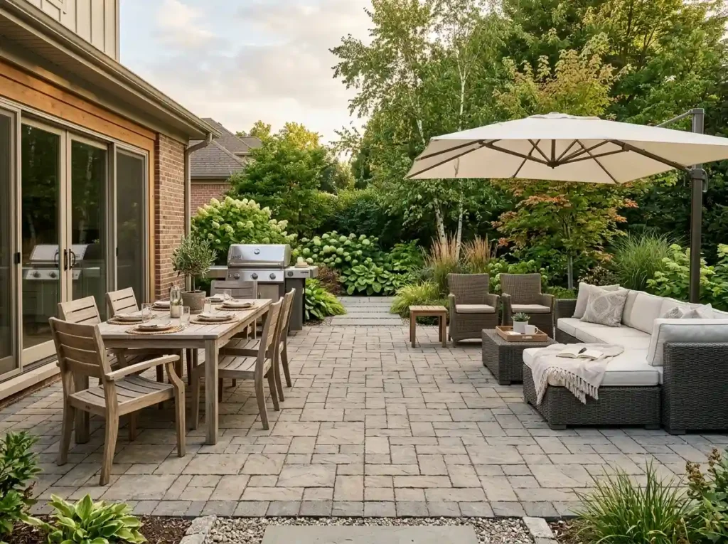 Build a Patio That Fits Dining and Lounging