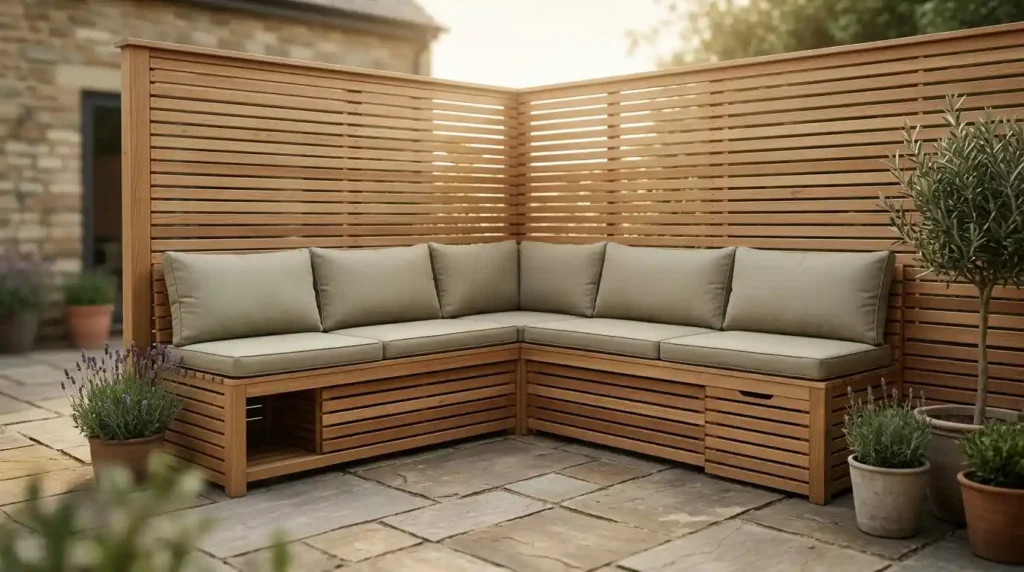 Build a Privacy Wall With a Bench