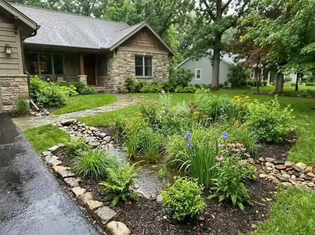 Build a Rain Garden or Shallow Bioswale