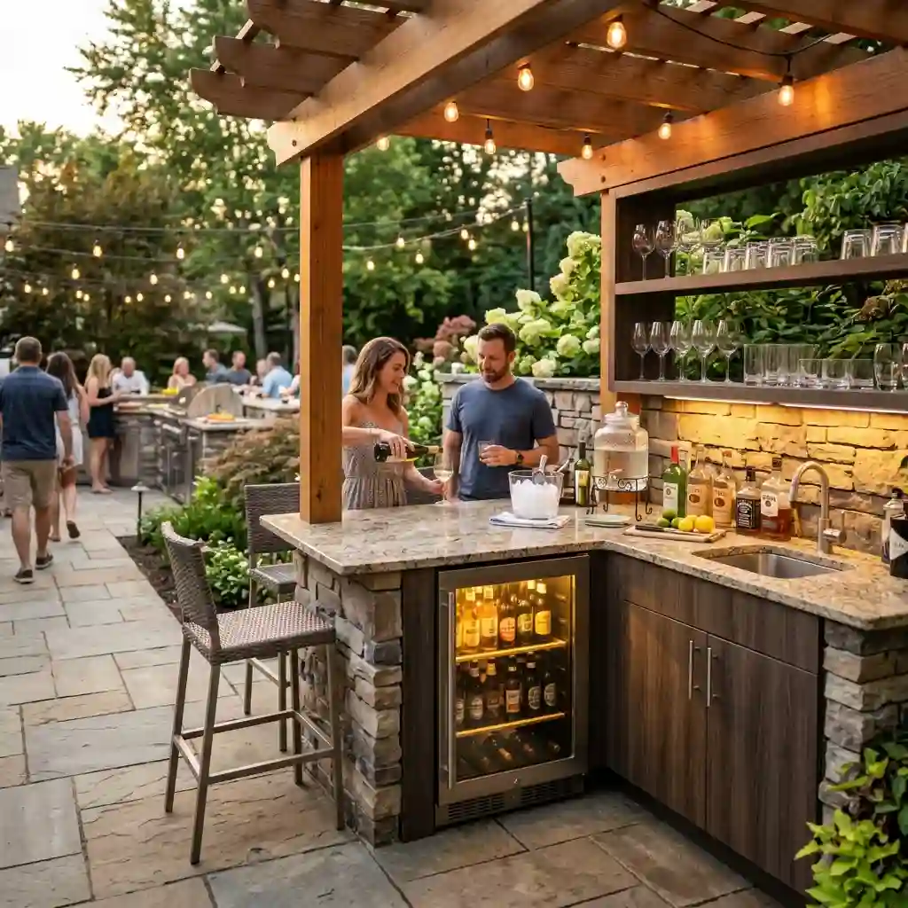 Build a Separate Bar and Beverage Station