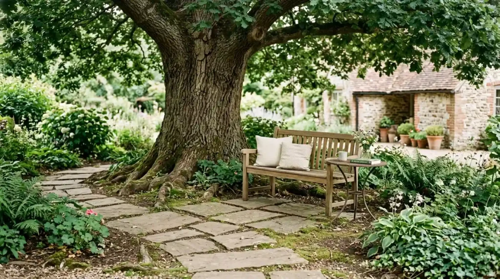 Build a Shaded Seating Nook Under a Mature Tree
