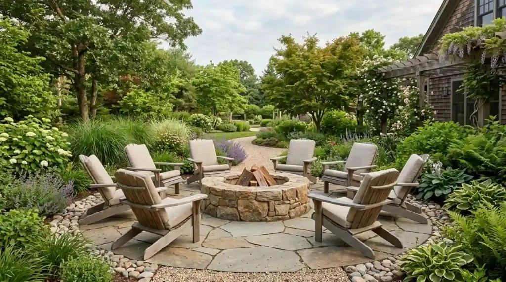 Center a Round Fire Pit for Easier Conversation