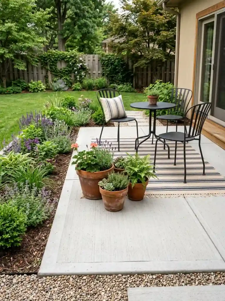 Choose a Clean Broom-Finished Concrete Patio