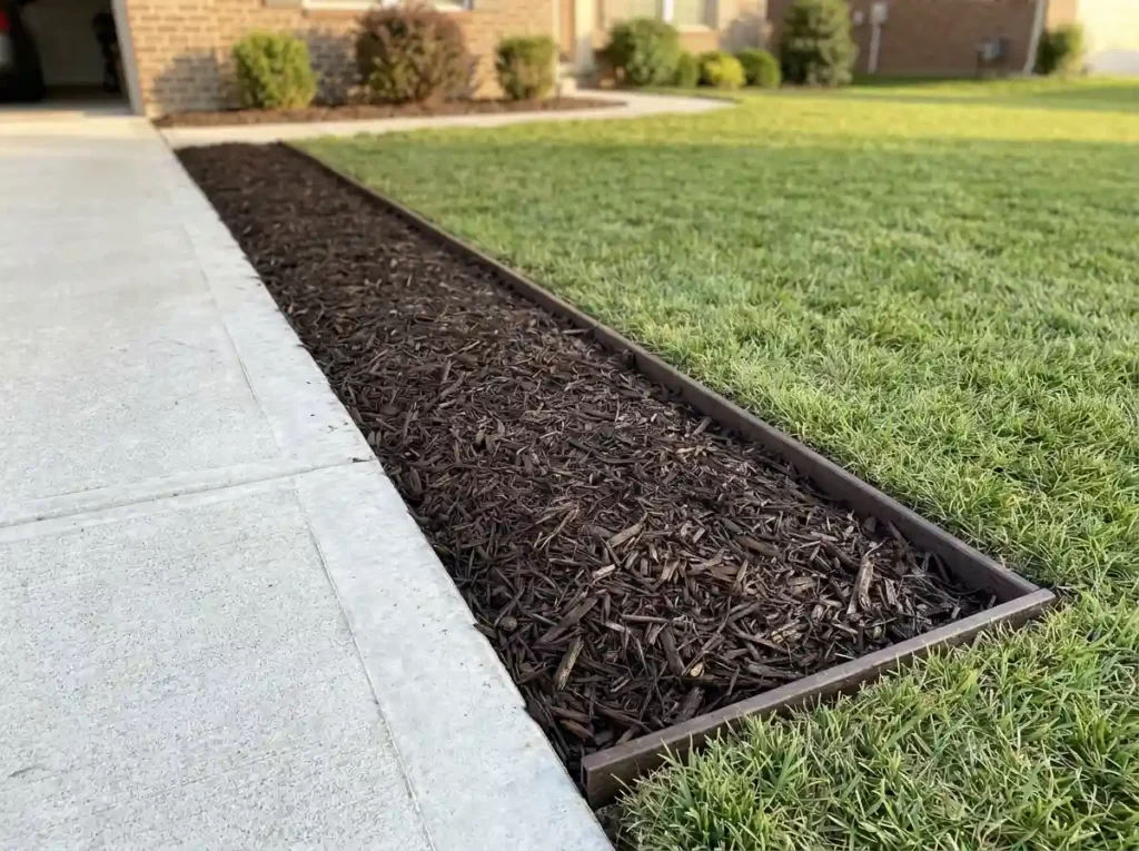Cover Bare Soil with a Narrow Mulch Border