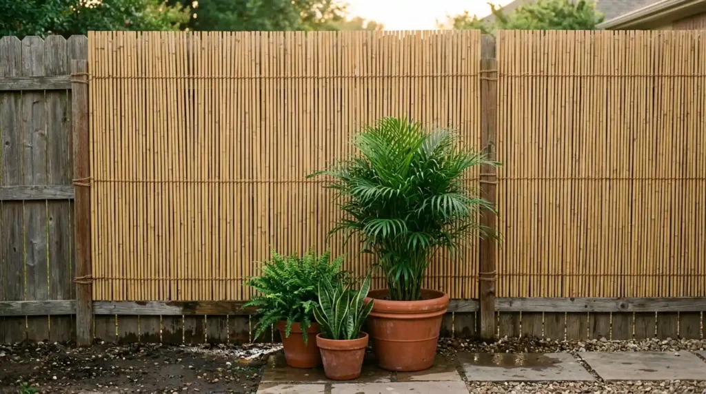 Cover an Existing Fence With Bamboo or Reed