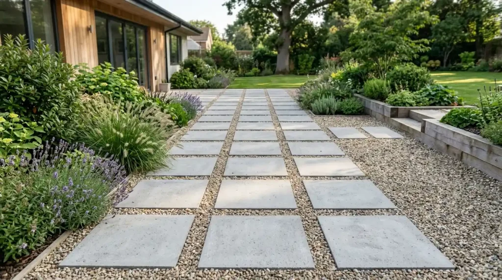Create a Clean Paver Grid Filled With Gravel