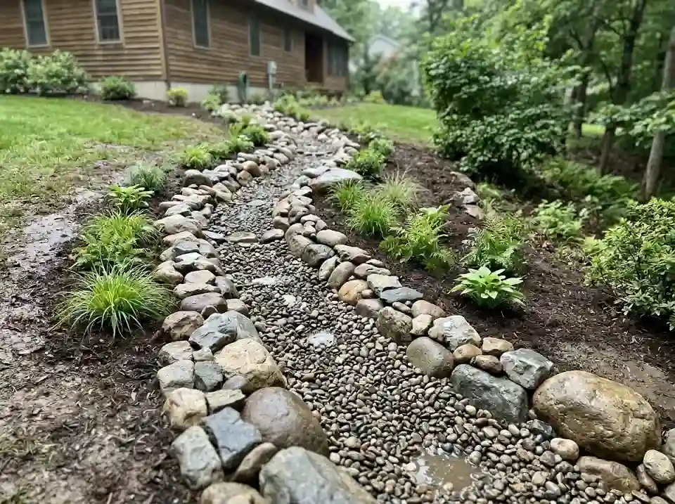 Create a Dry Creek Bed for Better Drainage