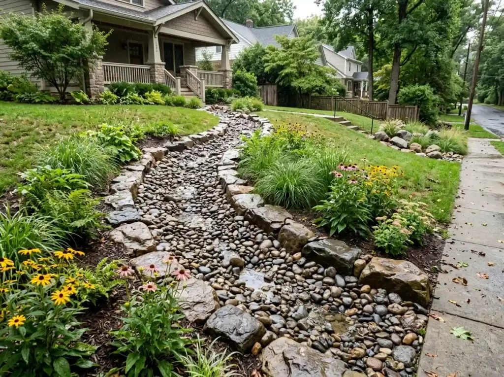 Create a Dry Creek Bed for Heavy Rainwater