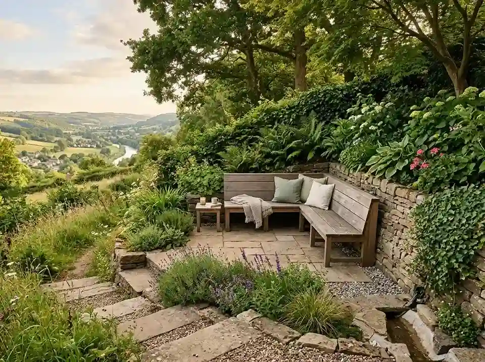 Create a Hillside Seating Nook