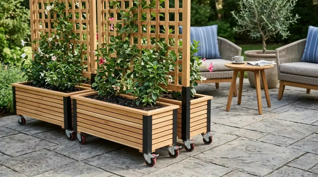 Create a Movable Vertical Planter Screen