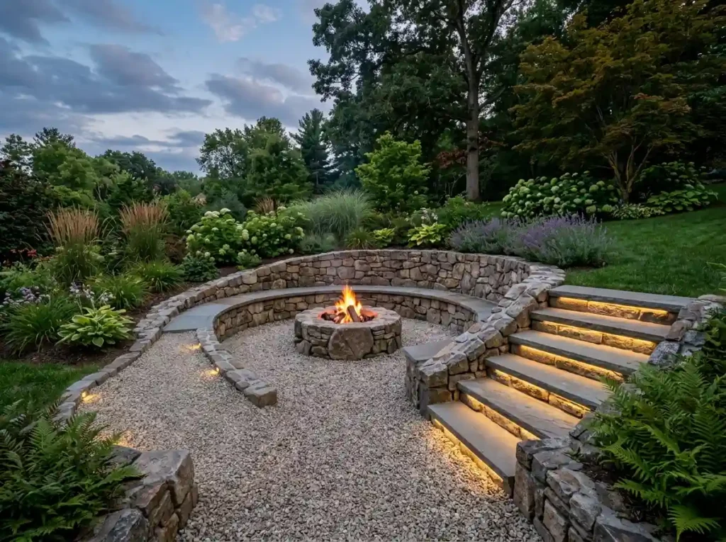Create a Sunken Fire Pit Seating Area