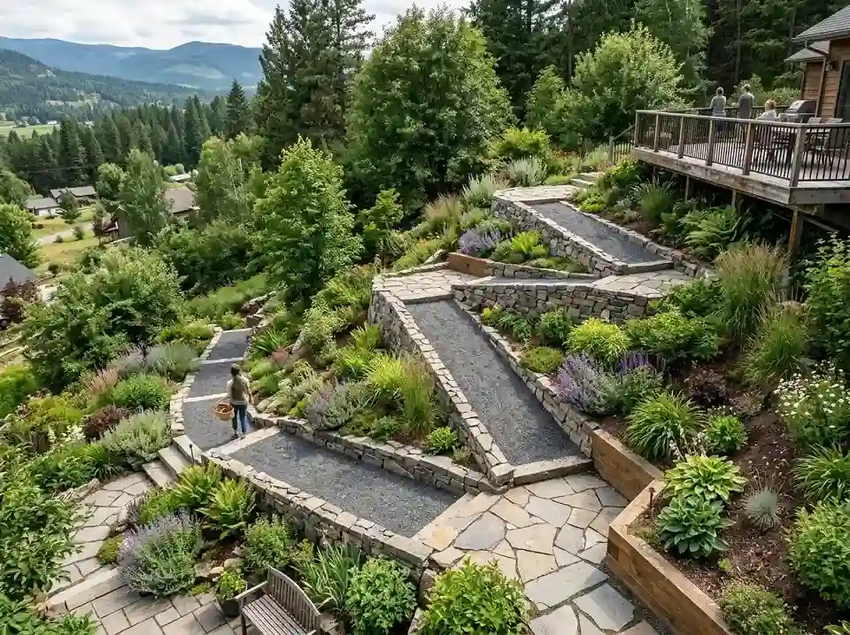 Create a Switchback Path Across a Steep Hill