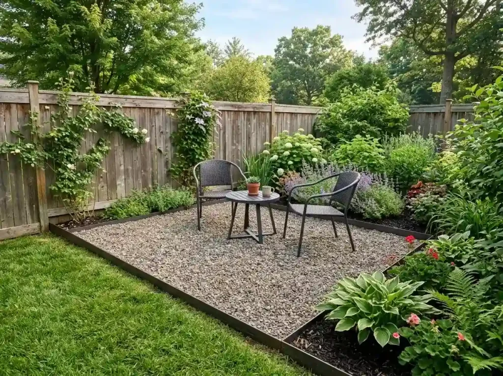 Create an Affordable Gravel Backyard Patio