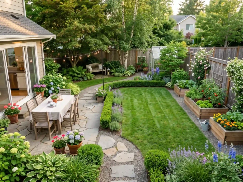 Divide the Backyard Into Clear Garden Zones