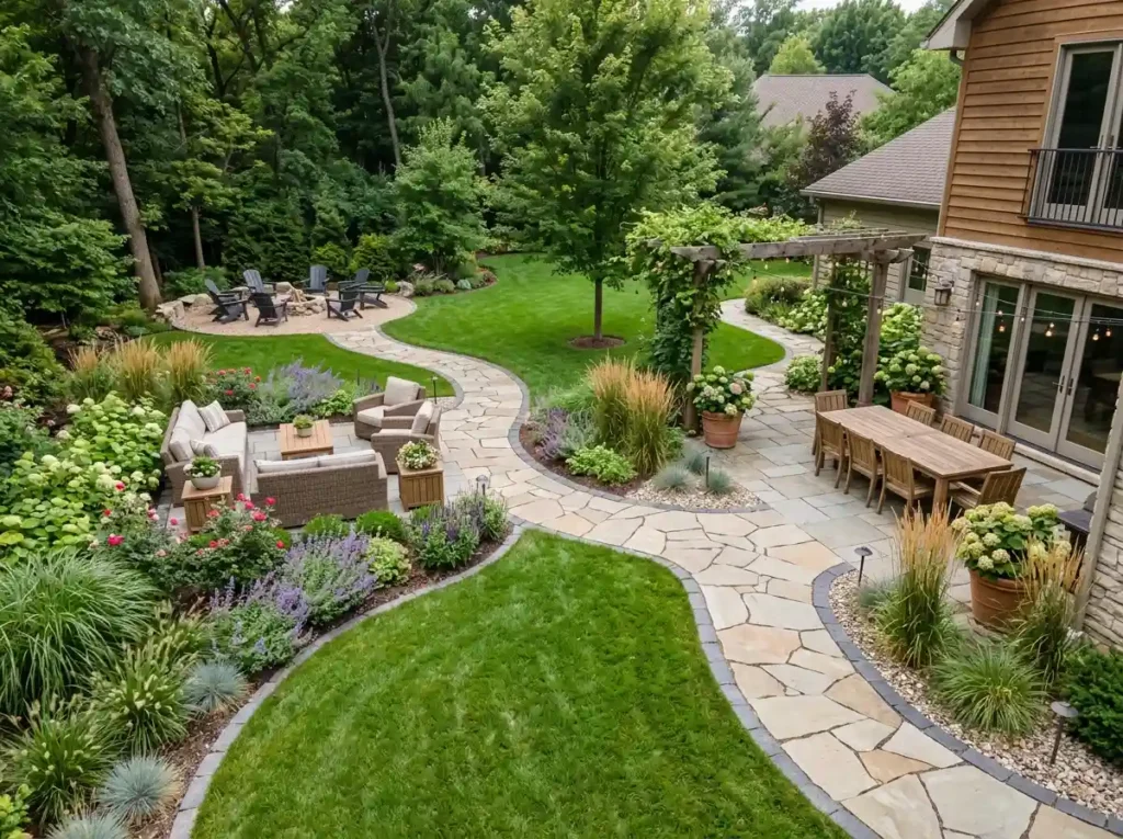 Divide the Backyard Into Clear Outdoor Living Zones