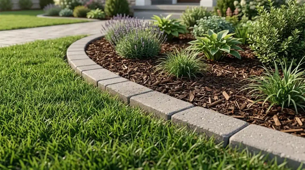 Edge Flower Beds With Matching Pavers