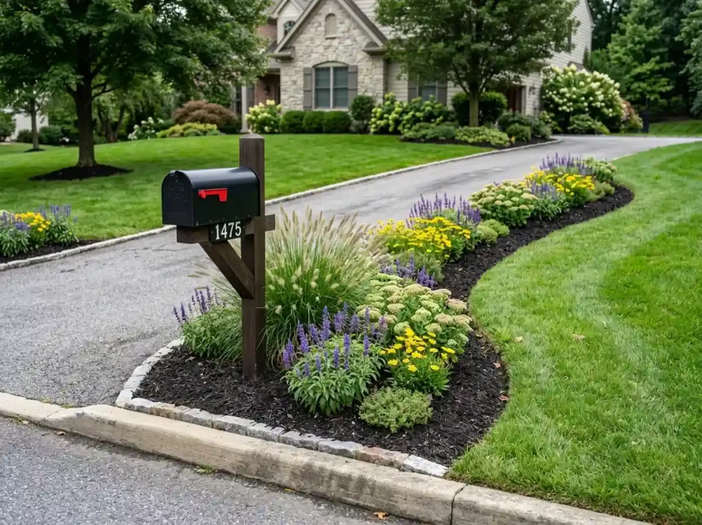 Extend the Mailbox Bed Along the Driveway