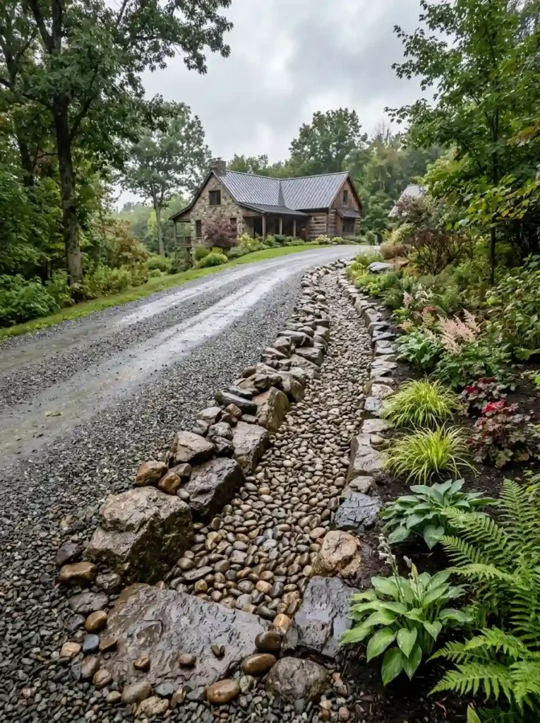 Fix Runoff With a River-Rock Drainage Strip